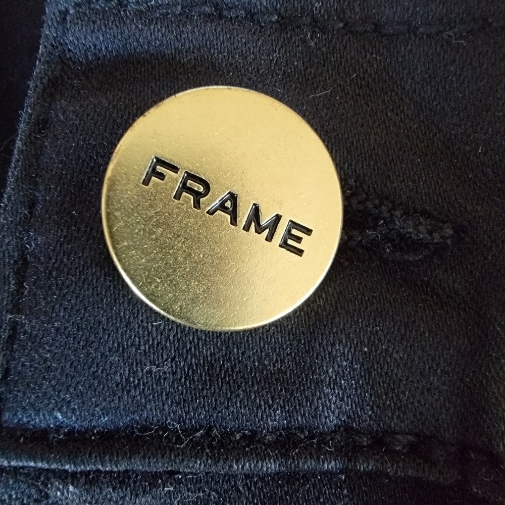 FRAME Le High Skinny Coated Noir Coated Jeans NWT 31 - Picture 12 of 14